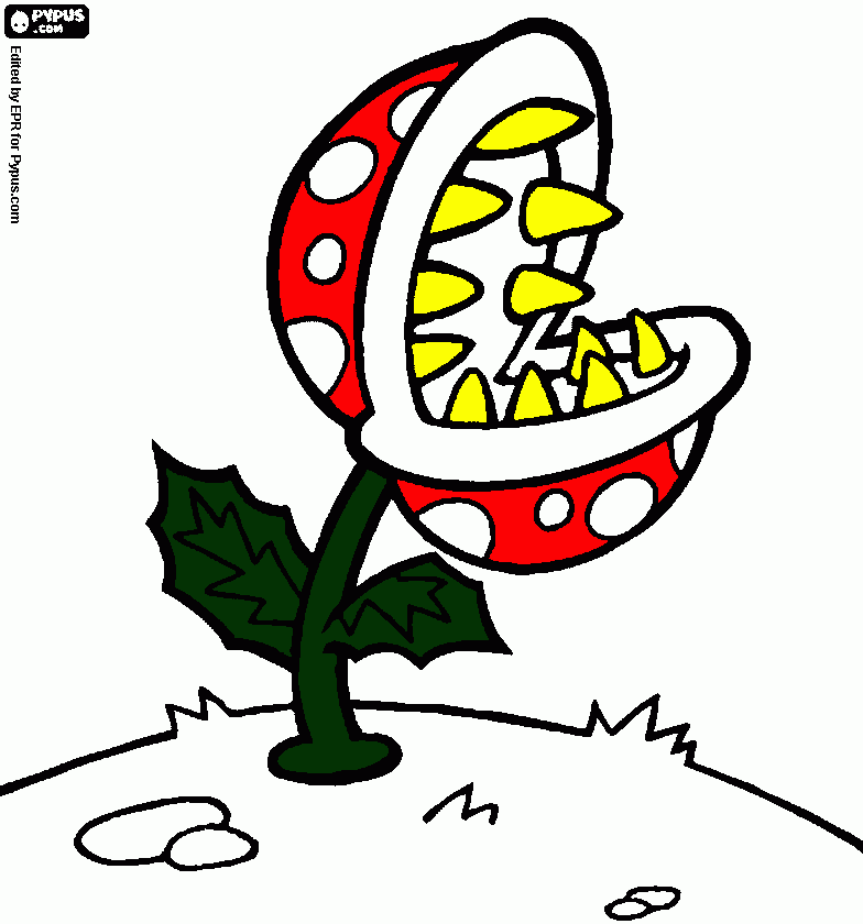 plant painting coloring page