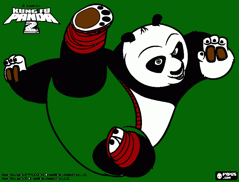 PO/Kung fu panda coloring page