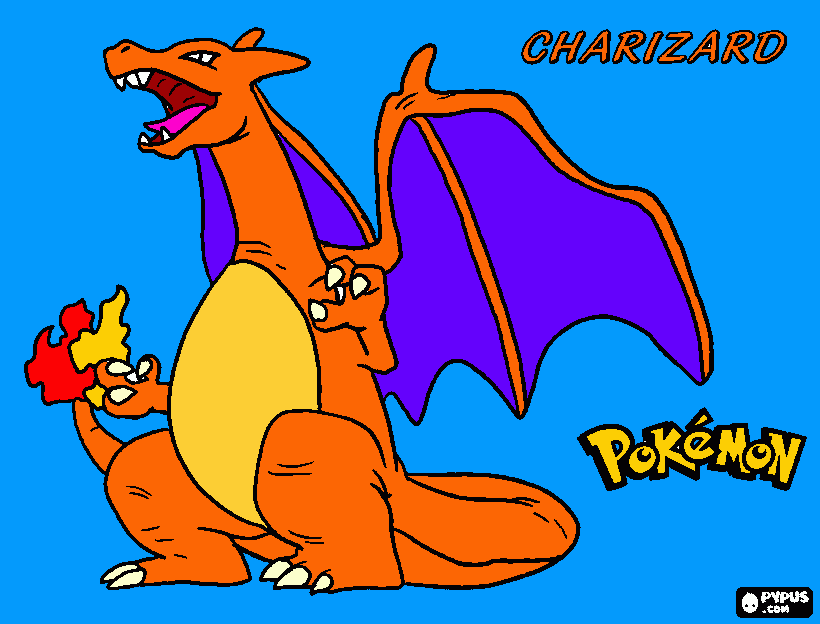 Pokemon-Charizard coloring page