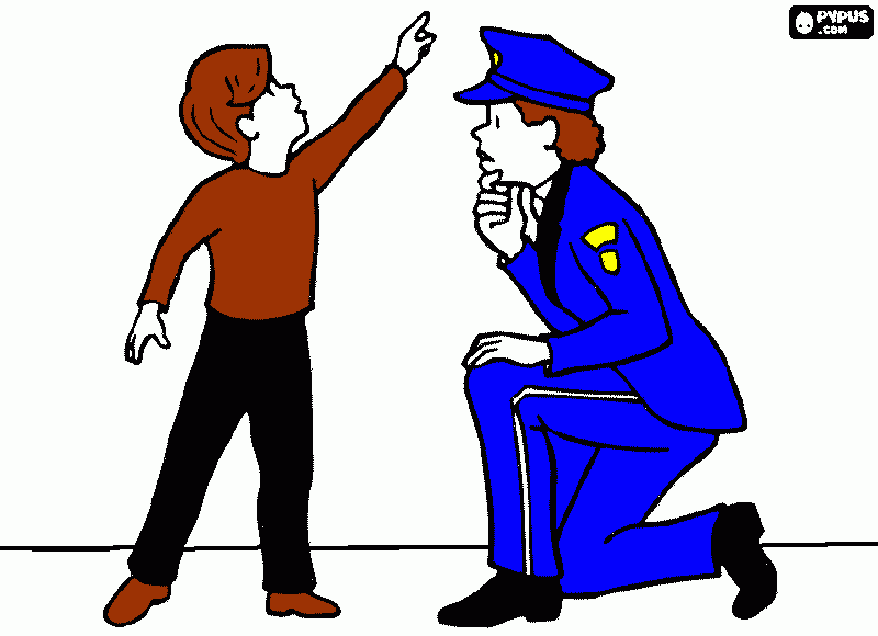 police officer coloring page