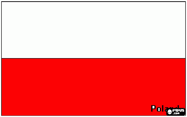 Polish flag coloring page