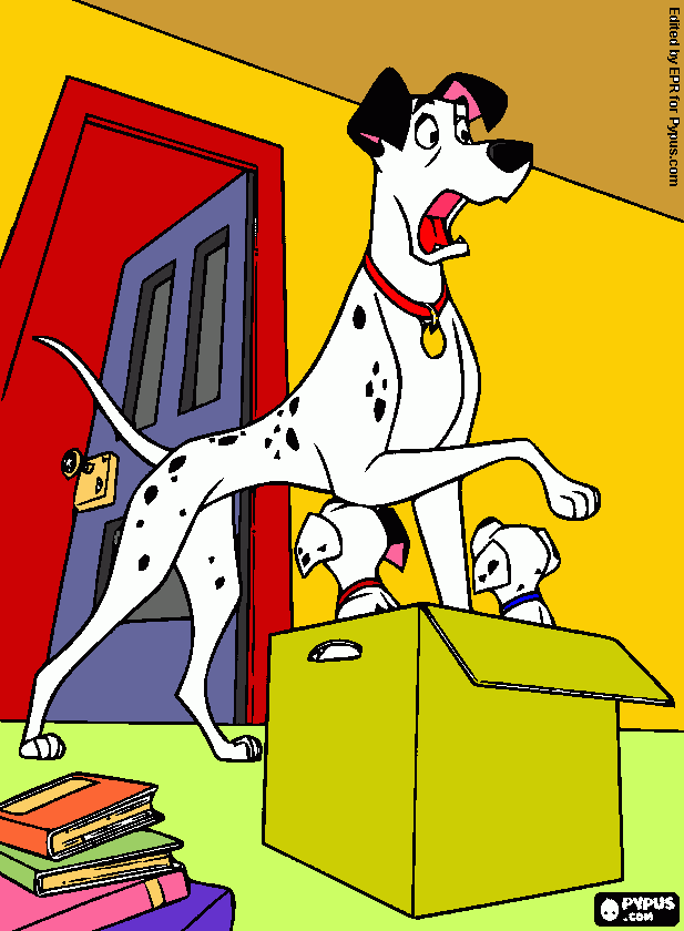 pongo surprized coloring page