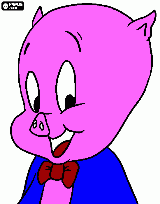 Porky coloring page