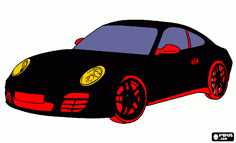 Porsche coloring page