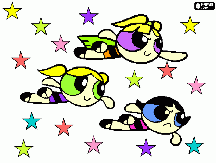 Power Puff girl from Compton! coloring page