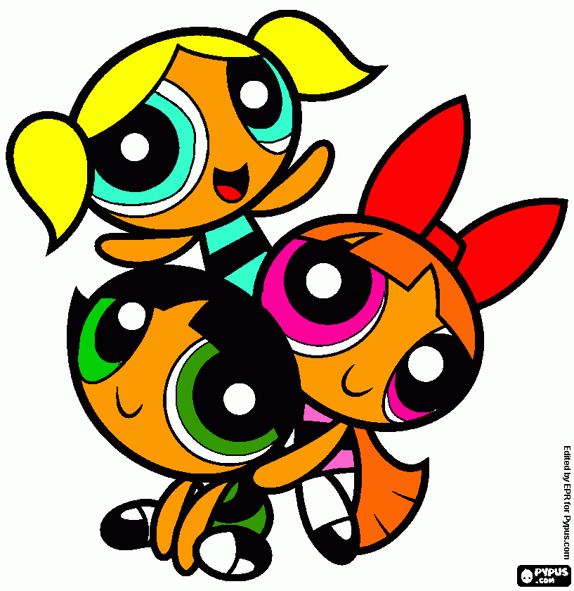 powerpuff!!! coloring page