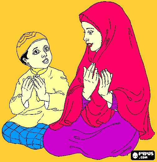pray time  coloring page