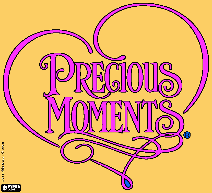 precious moments logo coloring page