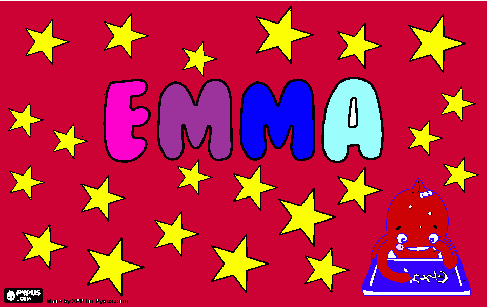 Preppy Emma Drawing (awesomeness) coloring page