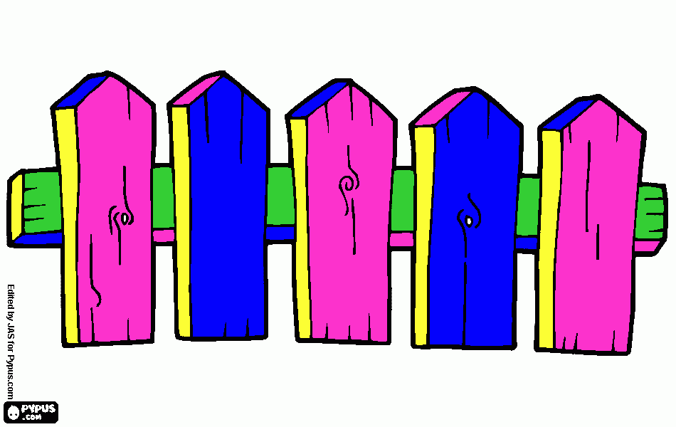 Pretty fence.... coloring page