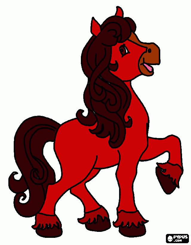 pretty pony coloring page
