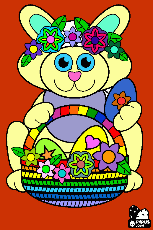 pretty shapes bunny coloring page