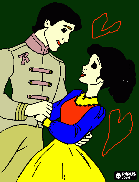 Prince Liam with Princess Samantha coloring page
