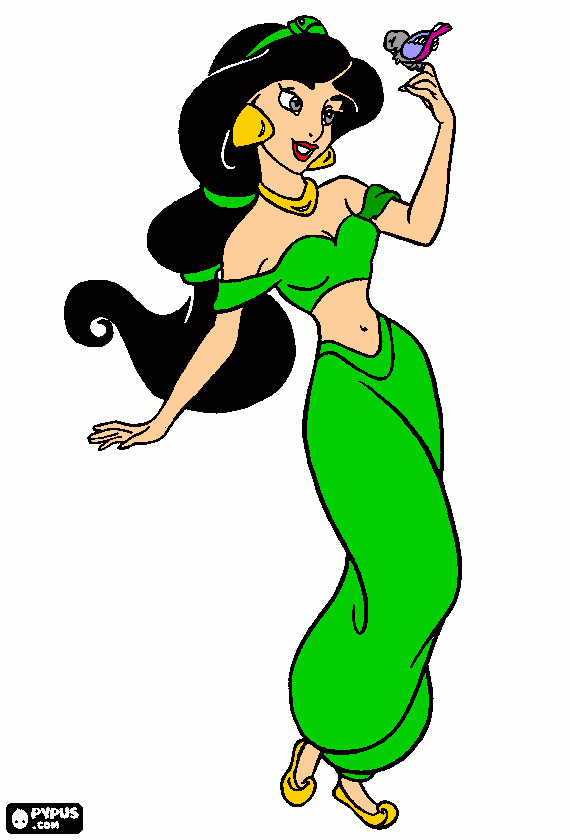 princess(jasmine) coloring page