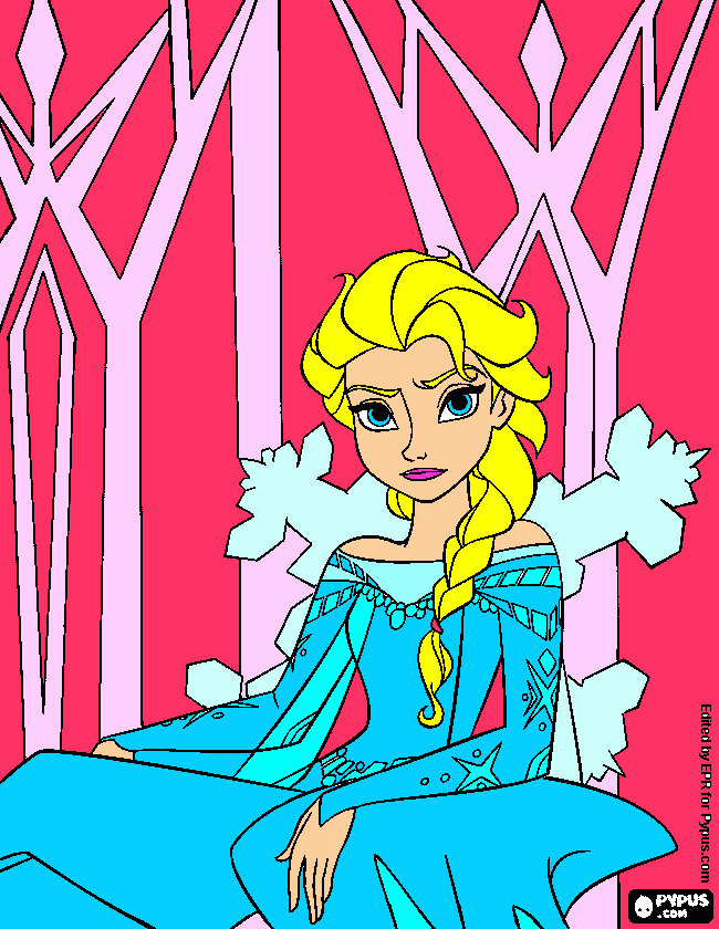 Princess Elsa coloring page