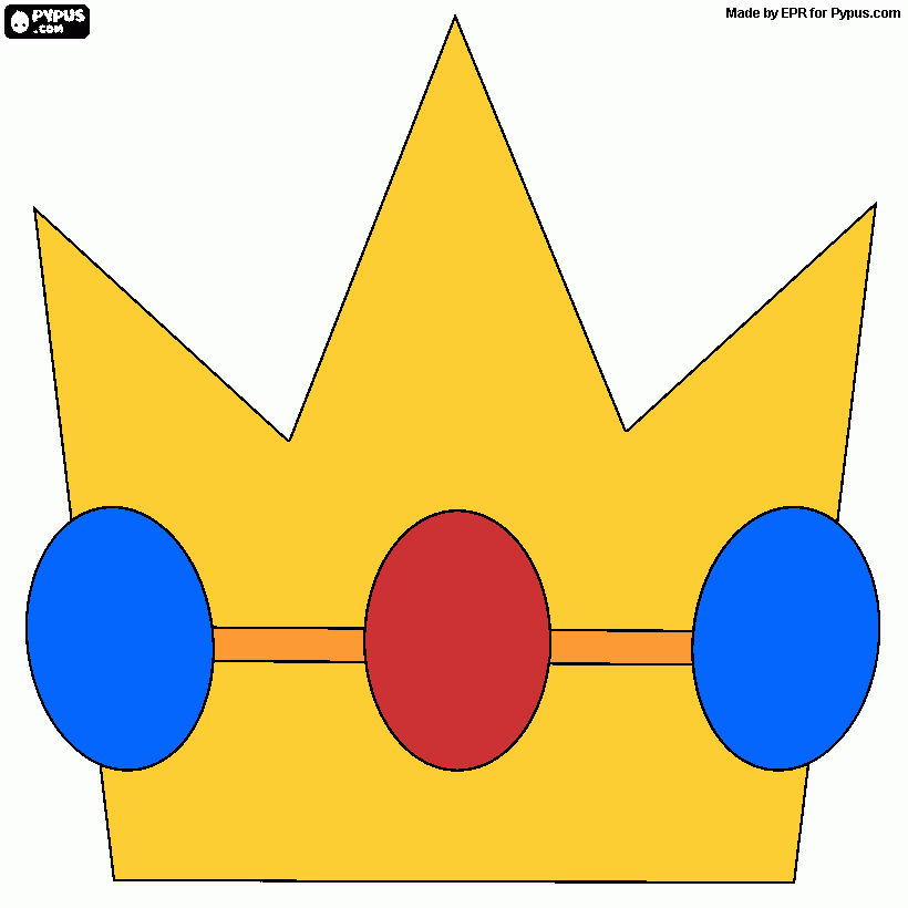 princess peach crown coloring page