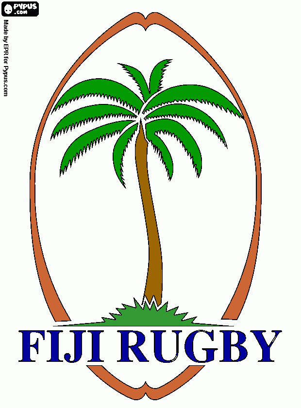 Print asb Fiji Rugby coloring page