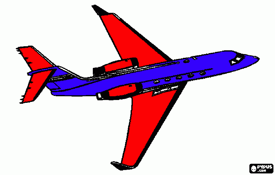 private jet  coloring page
