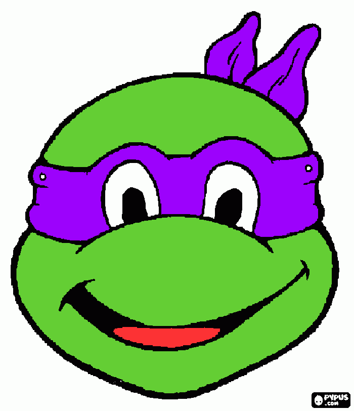 purp turtle coloring page