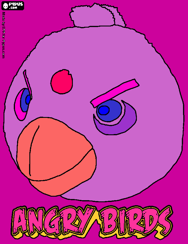 Purple Bird coloring page