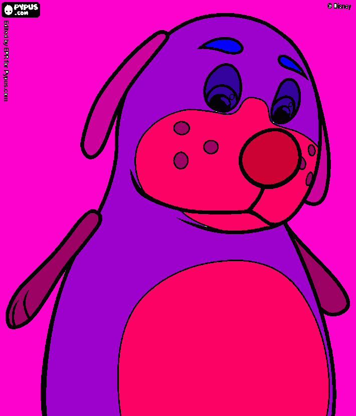 purple dog coloring page