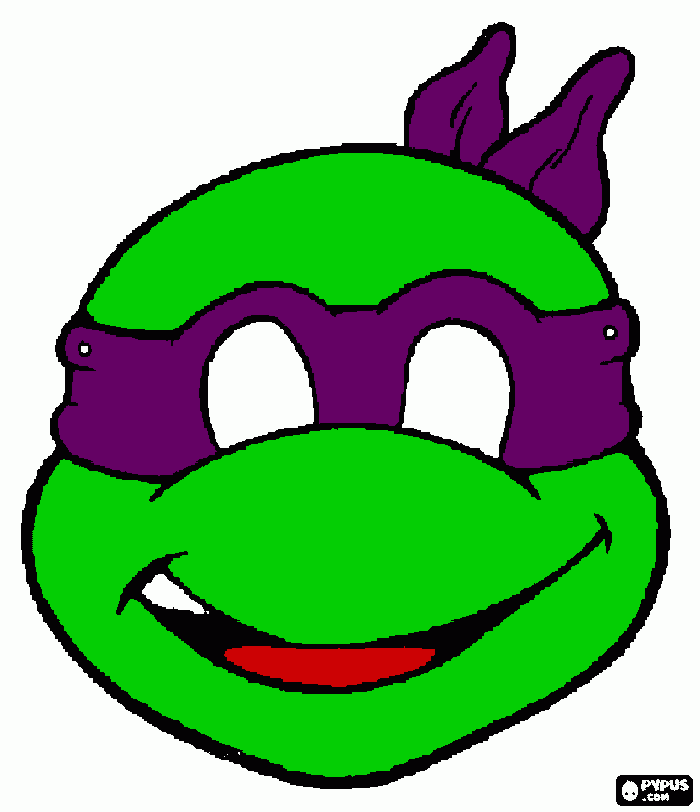 purple mask coloring page