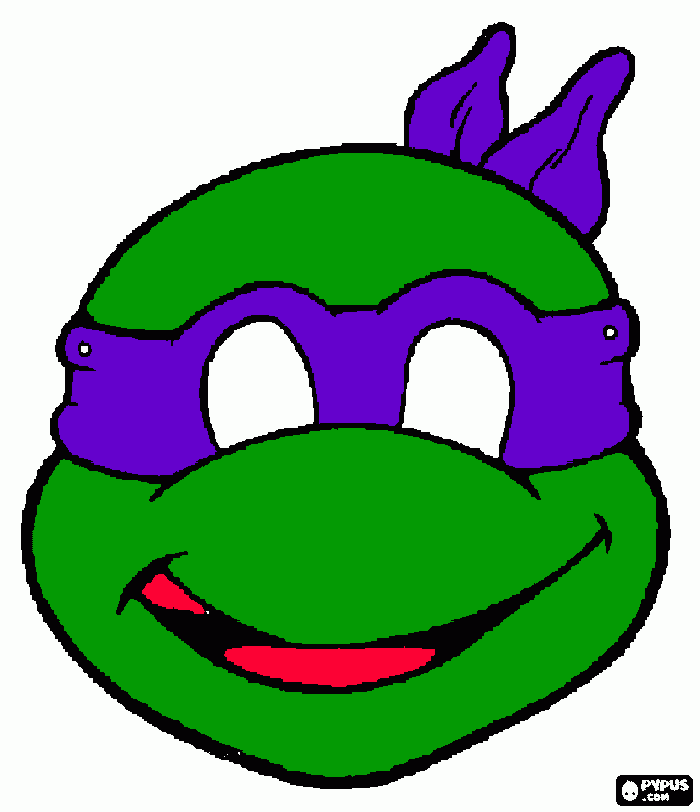 purple ninja turtle coloring page