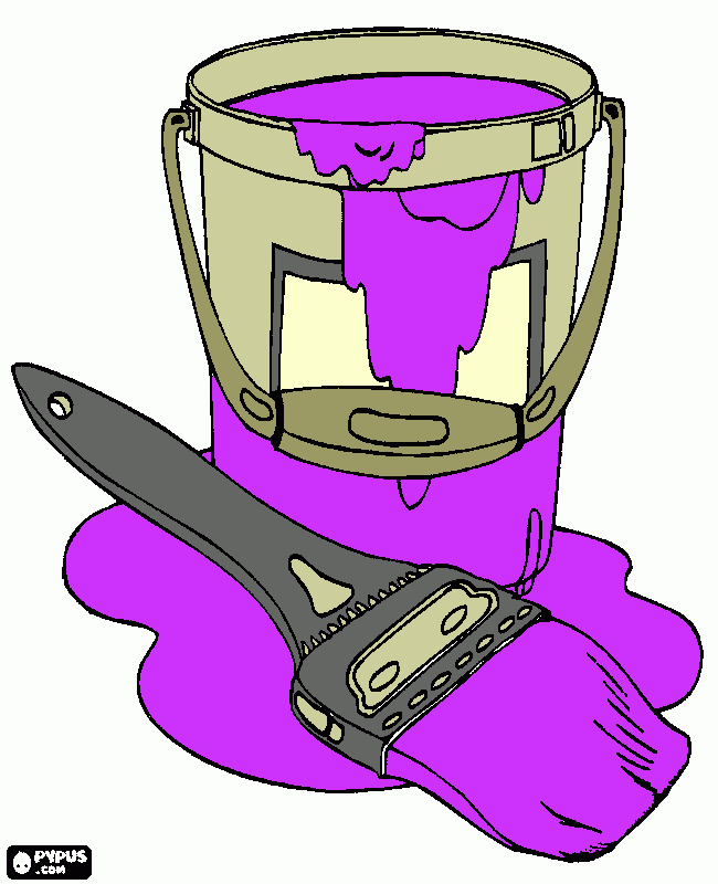 Purple Paint Can coloring page