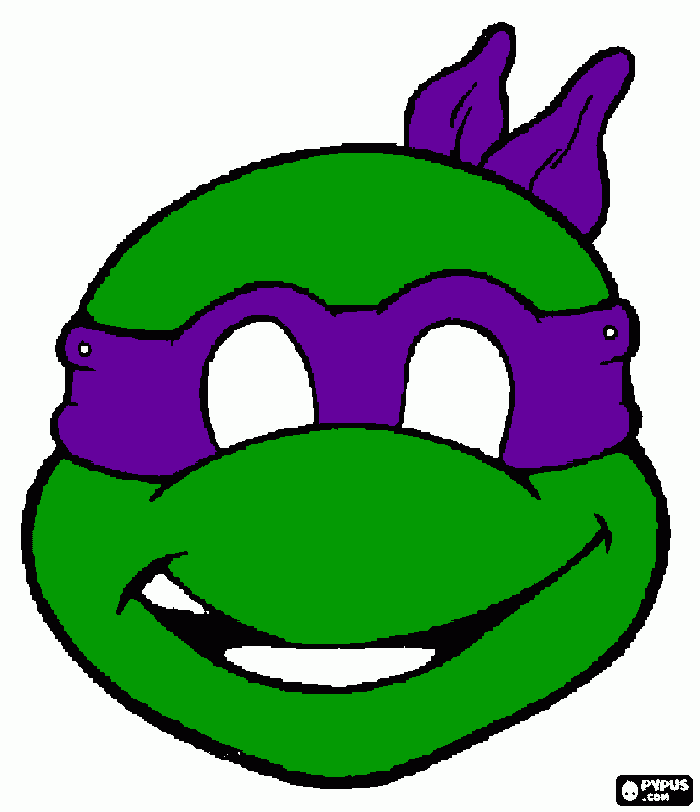 purple turtle head coloring page