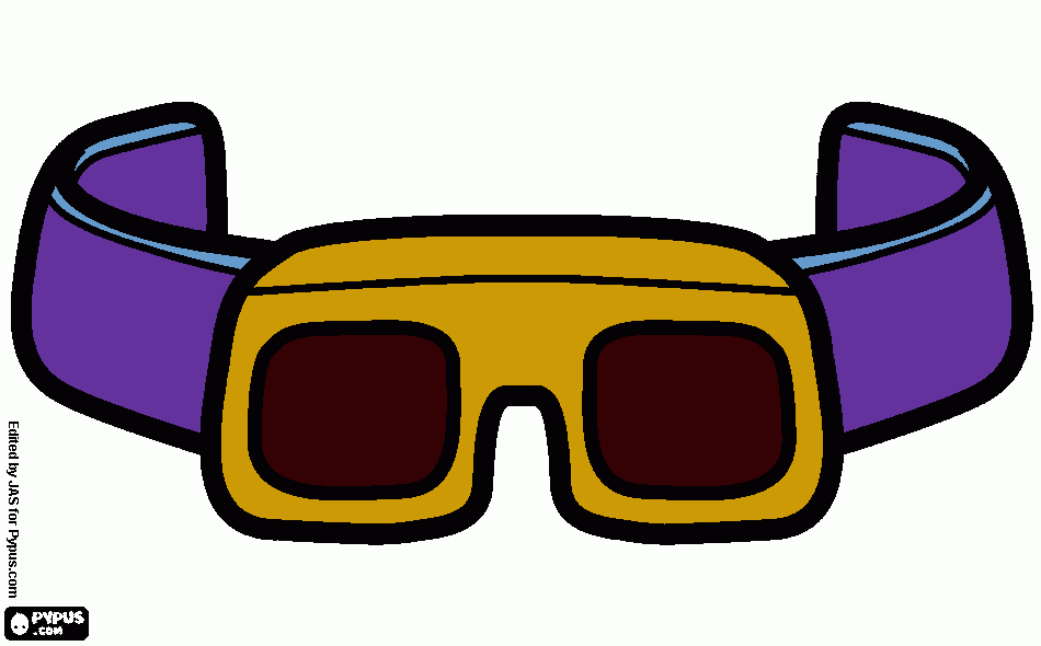 put on your goggles coloring page