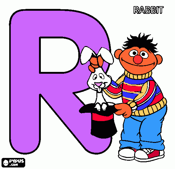 R for Arya  coloring page
