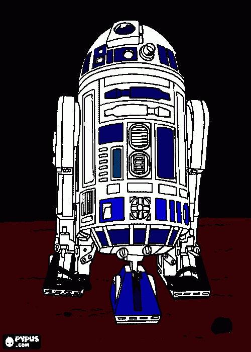 r2/d2 coloring page