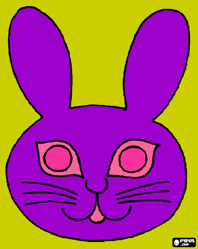 rabbitt mask coloring page