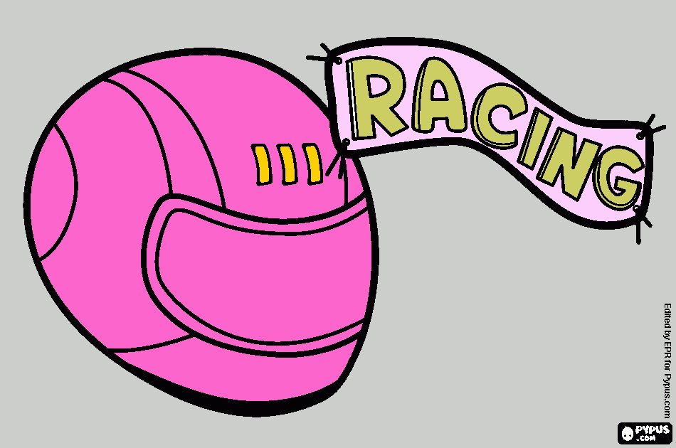 raceing sunday coloring page