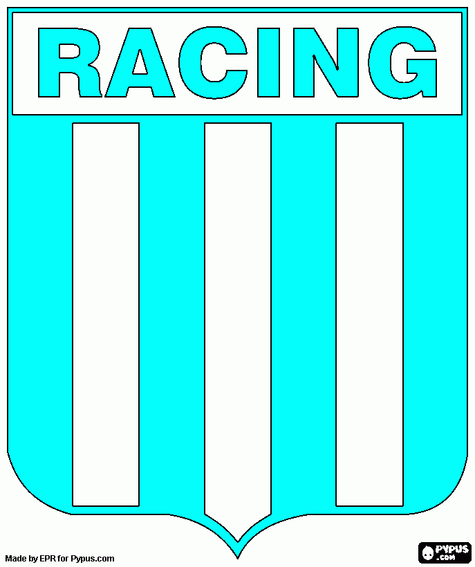 Racing club coloring page