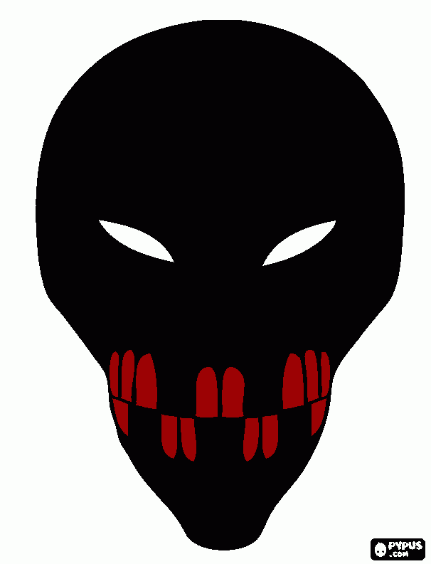 Rage mask coloring page