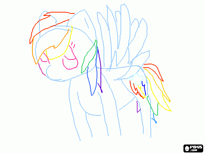 Rainbow Dash coloring page