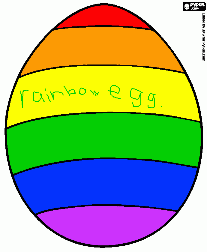 rainbow egg coloring page