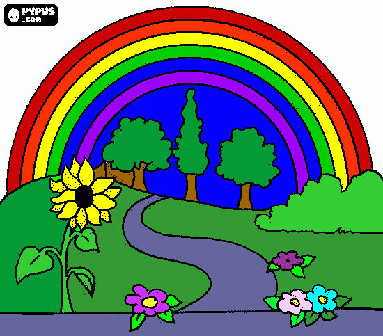 RAINBOW FROM ADDISON coloring page