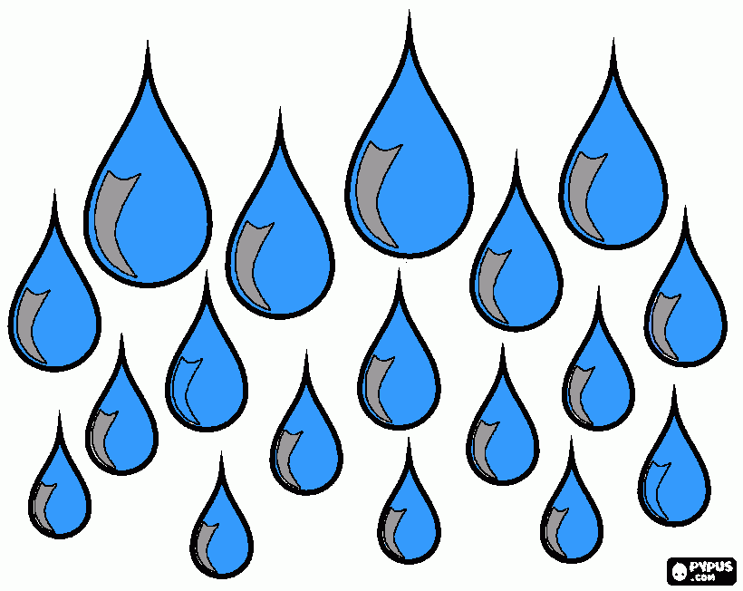 raindrops coloring page