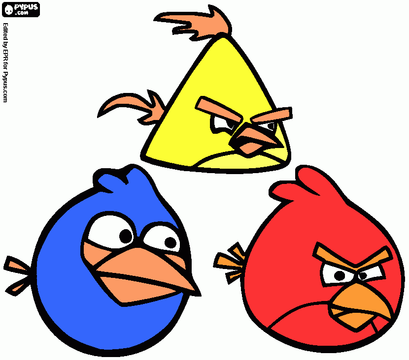 Rain's angry birds coloring coloring page