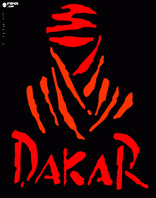 rally dakar emblem coloring page