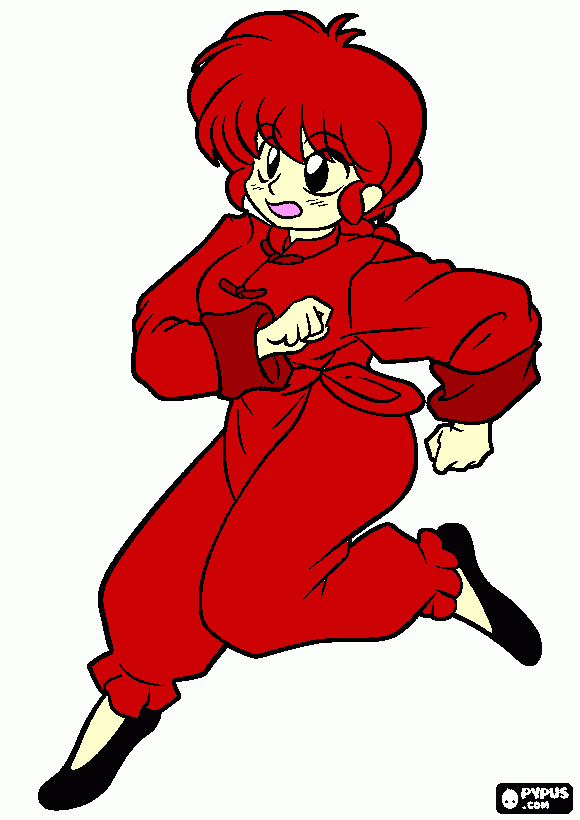 ranma coloring page