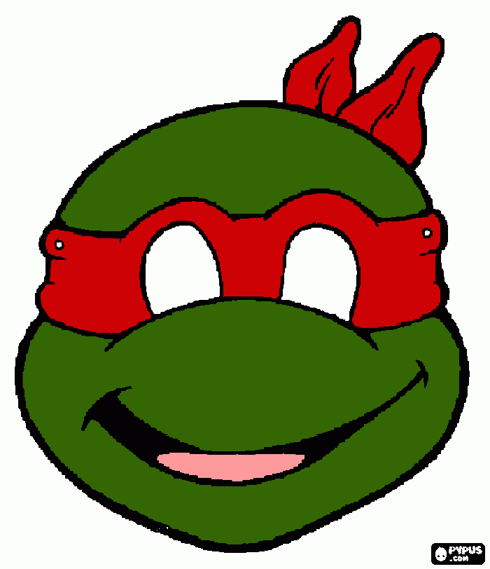 Raphael mask coloring page