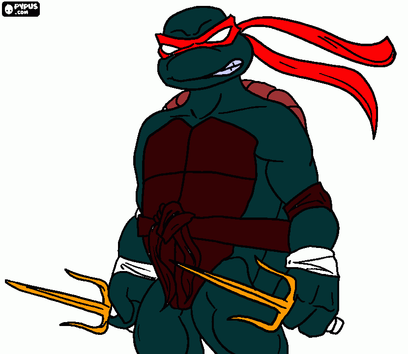 raphael the tmnt coloring page