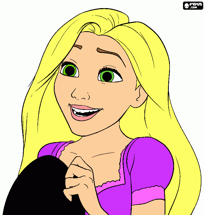 rapunzel tangled coloring page