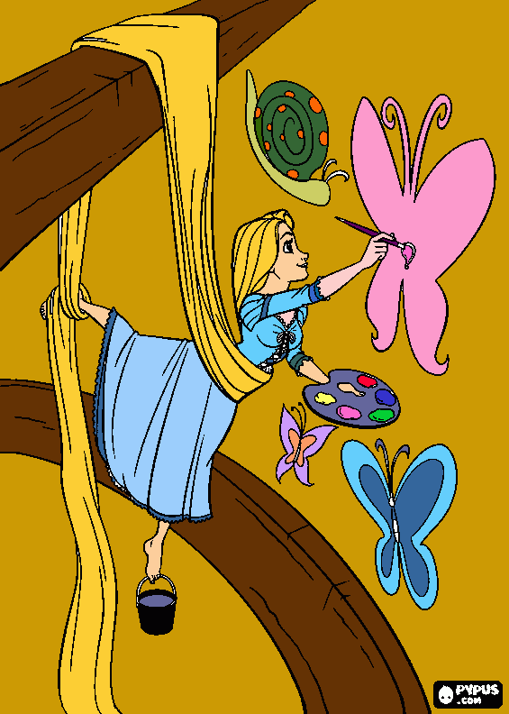 rapunzel coloring page