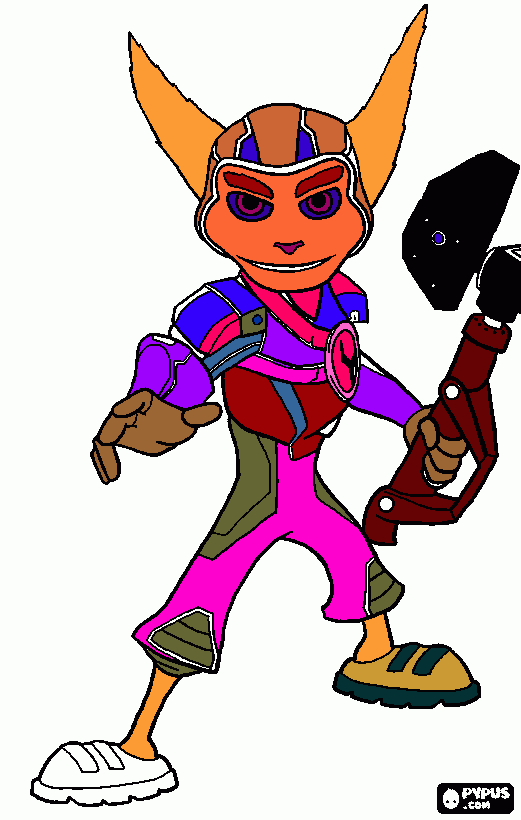 Ratchet and Clank coloring page