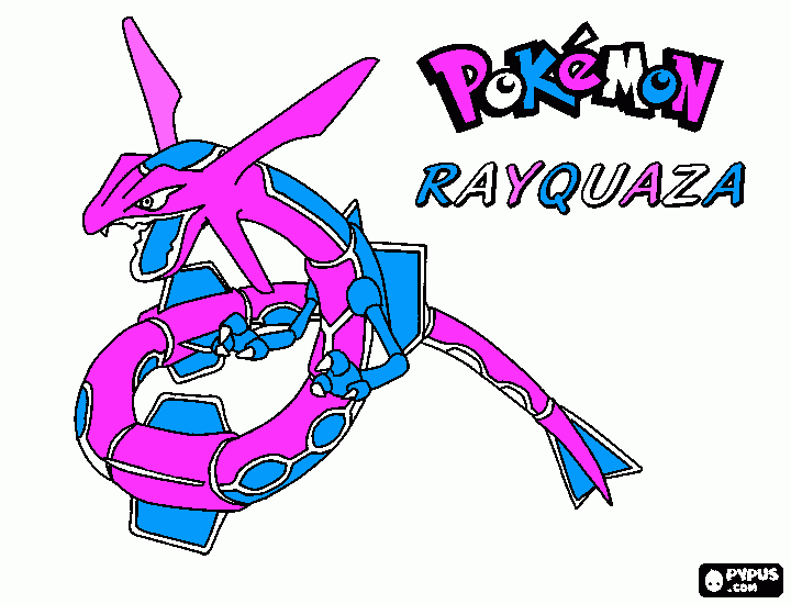 Rayquaza coloring page