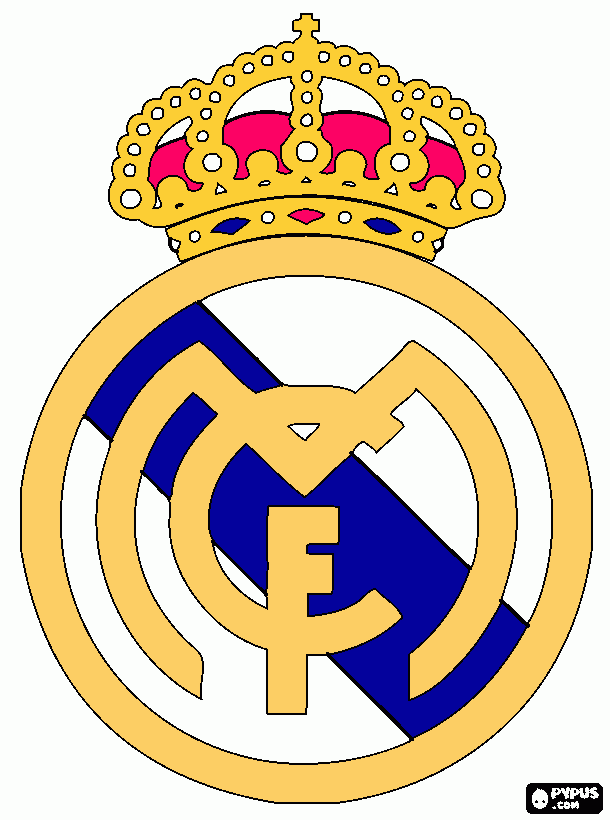 Real Madrid logo coloring page